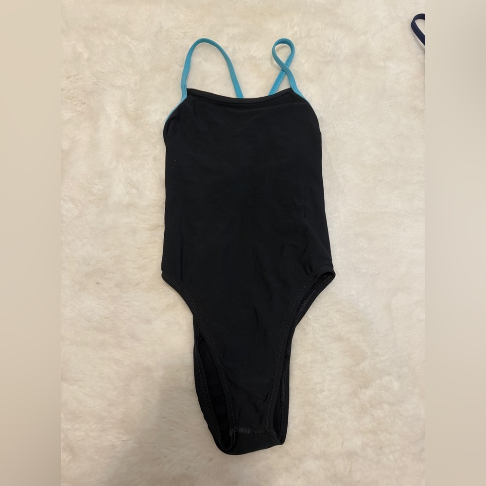 Jolyn Black One Piece with Blue Straps